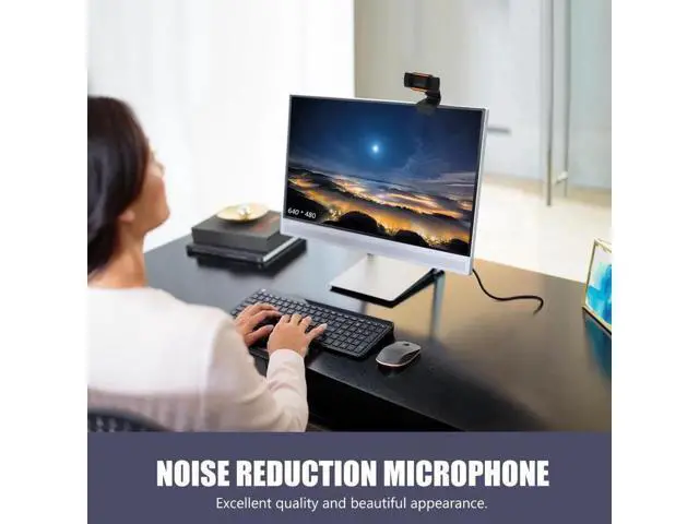 Alt view image 8 of 10 - 480P Full HD Webcam with Microphone USB Driver Web Camera for Win 10 8 7 Webcam Microphone Computer Usb2.0-Camera