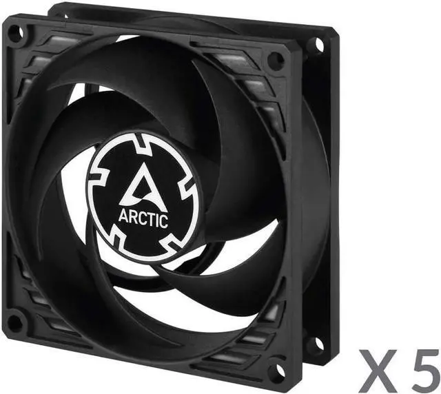 Alt view image 10 of 13 - ARCTIC P8 PWM PST (5 Pack) - 80 mm Case Fan, PWM Sharing Technology (PST), Pressure-Optimised, Quiet Motor, Computer, Fan Speed: 200-3000 RPM - Black