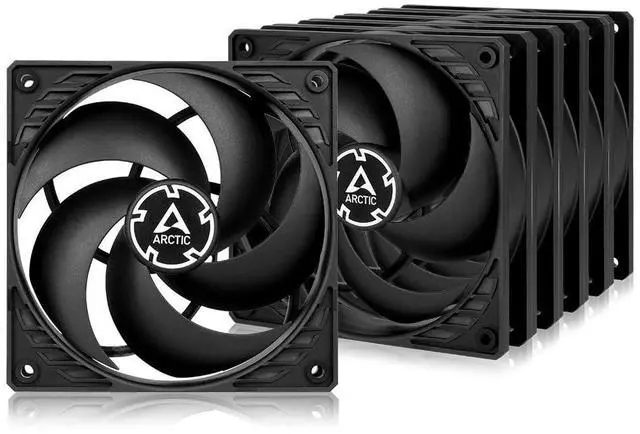 Alt view image 6 of 10 - ARCTIC P12 (5 Pack) - 120 mm Case Fan, Pressure-optimised, Quiet Motor, Computer, Fan Speed: 1800 RPM - Black