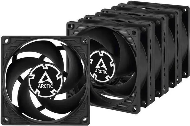 Alt view image 9 of 13 - ARCTIC P8 PWM PST (5 Pack) - 80 mm Case Fan, PWM Sharing Technology (PST), Pressure-Optimised, Quiet Motor, Computer, Fan Speed: 200-3000 RPM - Black