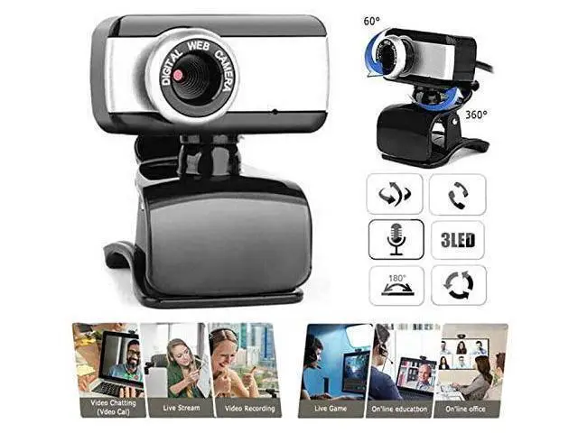 Alt view image 9 of 14 - Computer Camera USB 2.0 HD Webcam Camera Webcam High Definition Camera Web Cam with Microphone for Computer PC Laptop Desktop
