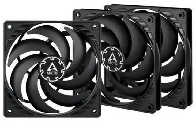 Alt view image 8 of 14 - ARCTIC P12 Slim PWM PST (3 Pack) - 120 mm Case Fan with PWM Sharing Technology (PST), Pressure-optimised, Quiet Motor, Computer, Extra Slim, 300-2100 RPM - Black