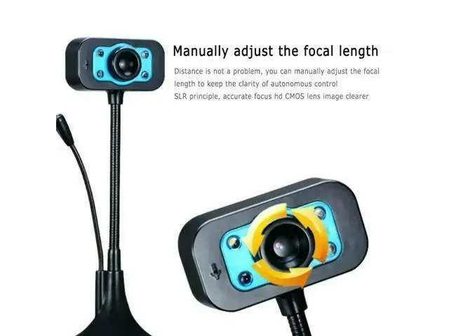 Alt view image 8 of 10 - HD Webcam Video Webcam USB Camera Built-in Microphone Video Teaching Live With Mic HD LED Web Camera MIC