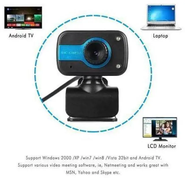 Alt view image 10 of 10 - 2.0 3.0 Webcam Camera HD Web Camera Computer Camera With Microphone For XP / Win7 / Win8 640 * 480 Webcam Camera In Stock