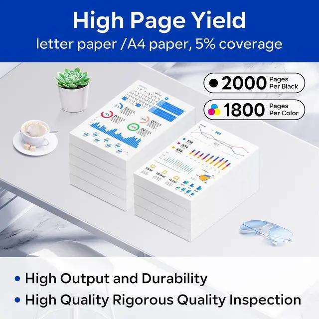 Alt view image 3 of 5 - 210A Toner Cartridge 4 Pack (with Chip) Compatible W2100A W2101A W2102A W2103A Toner Replacement for HP 210A Color Pro 4201dn 4201dw Color Pro MFP 4301dw 4301fdn 4301fdw Toner Printer
