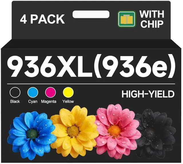 Main image of 936XL 936e 936 Ink Cartridges Combo Pack Replacement for HP 936e 936 XL HP936XL HP936 for HP OfficeJet Pro 9120 9122 9123 9130 9132 9133 9720 9730 9110b 9117b 9120b 9130b 9120r Printers (with CHIP)