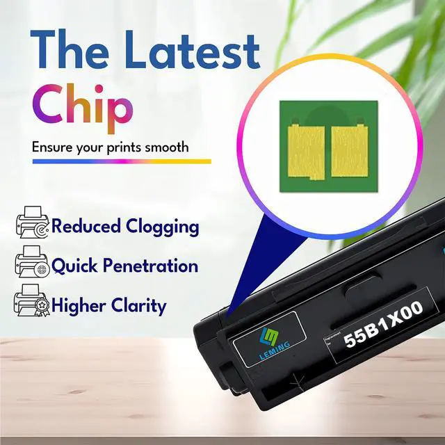 Alt view image 2 of 7 - 55B1X00 Toner Cartridges 20,000 Pages (with Chip) Replacement for Lexmark 55B1X00 55B1H00 55B1000 Toner for Lexmark MS331dn MS431dn MS431dw MX331adn MX431adw MX431adn MX432adwe MS331 MS431 MX331