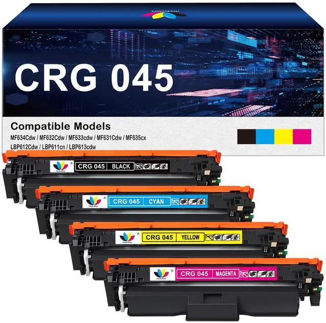 Main image of 045 Toner Cartridge Set Replacement for Canon 045 045H Toner Cartridge | Compatible with MF634Cdw MF632Cdw LBP612Cdw MF630C LBP610 Series Printer(4 Pack,with Chip)
