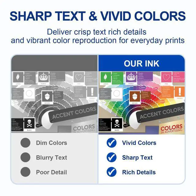 Alt view image 4 of 6 - PFI-5100 Ink Cartridges Compatible with Canon imagePROGRAF PRO-310 Printer | High Yield PFI 5100 10-Pack Pigment Ink Set (MBK, PBK, C, M, Y, R, GY, PC, PM, CO) with New Chip Bright Colors