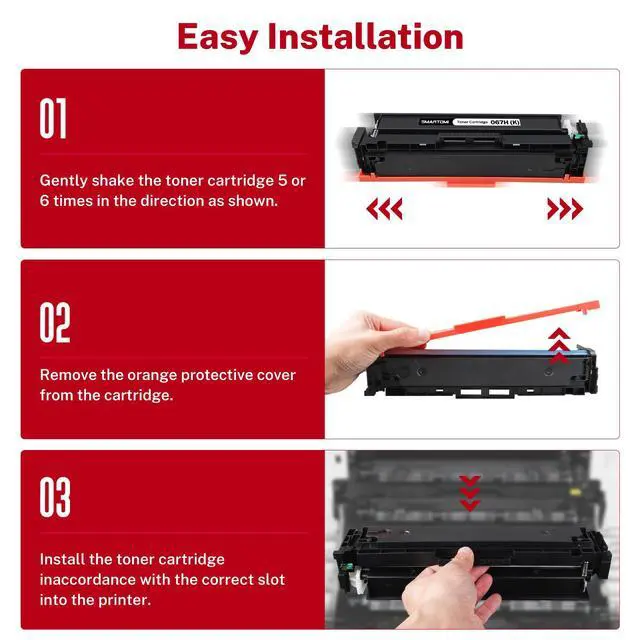 Alt view image 5 of 6 - 067H Toner Cartridges Set 4 Pack Replacements for Canon 067 High Capacity | Compatible for Canon Color imageClass MF650C LBP630C LBP632Cdw MF656Cdw MF654Cdw MF653Cdw MF652Cdw Printer