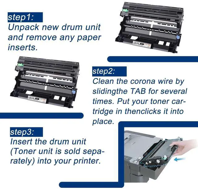Alt view image 6 of 7 - 1 Pack DR720 DR-720 Black Drum Unit Compatible DR720 Replacement for Brother HL-5440D 5450DN 5470DW/DWT 6180DW/DWT DCP-8110DN 8150DN 8155DN 8510DN MFC-8810DW 8710DW 8910DW 8950DW/DWT Printer