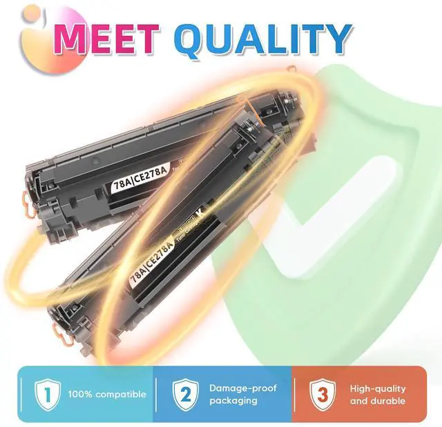 Alt view image 4 of 7 - 78A CE278A High Yield Toner Cartridge (Black, 2-Pack) | Compatible 78A CE278A Black Toner Replacement for HP LaserPro P1560 P1566 P1606 P1606dn MFP M1536 M1536dnf M1537dnf Printer