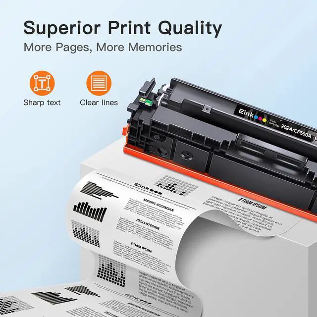 Alt view image 3 of 6 - Compatible Toner Cartridge Replacement for HP 202A 202X CF500X CF500A to use with Color LaserJet Pro MFP M281fdw M281cdw M281fdn M254dw M254 M281 (2 Black Cyan Magenta Yellow, 5 Packs)
