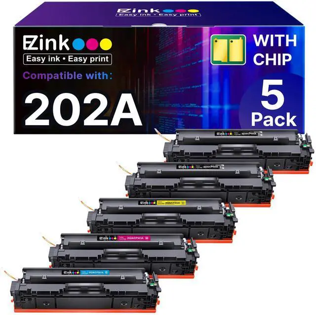 Main image of Compatible Toner Cartridge Replacement for HP 202A 202X CF500X CF500A to use with Color LaserJet Pro MFP M281fdw M281cdw M281fdn M254dw M254 M281 (2 Black Cyan Magenta Yellow, 5 Packs)