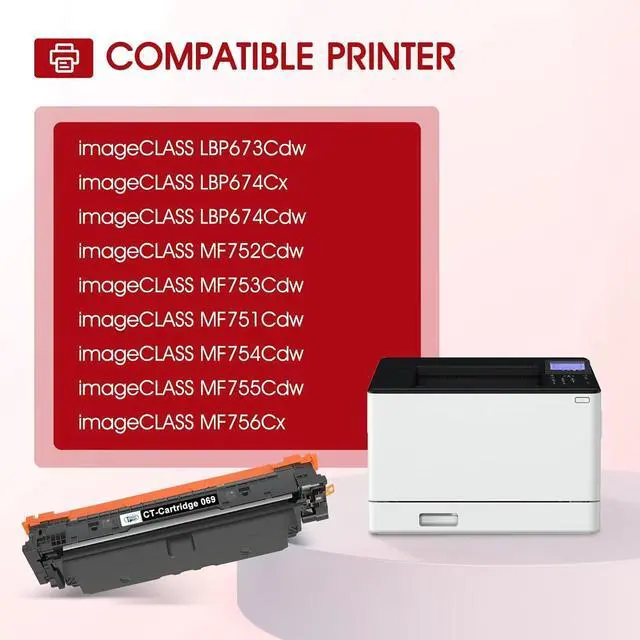 Alt view image 2 of 6 - 069 Toner Cartridge Set 069H MF753Cdw MF751Cdw LBP674C MF750C Series | Compatible for Canon Color imageCLASS MF 753Cdw MF752Cdw LBP674Cdw LBP674Cx LBP673Cdw MF756Cx Printer (B/C/Y/M, 4 Pack)