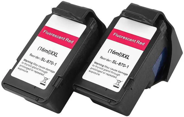 Main image of SL-870-1 Red Fluorescent Ink Cartridge for Pitney Bowes SendPro Mailstation CSD1 2-Pack