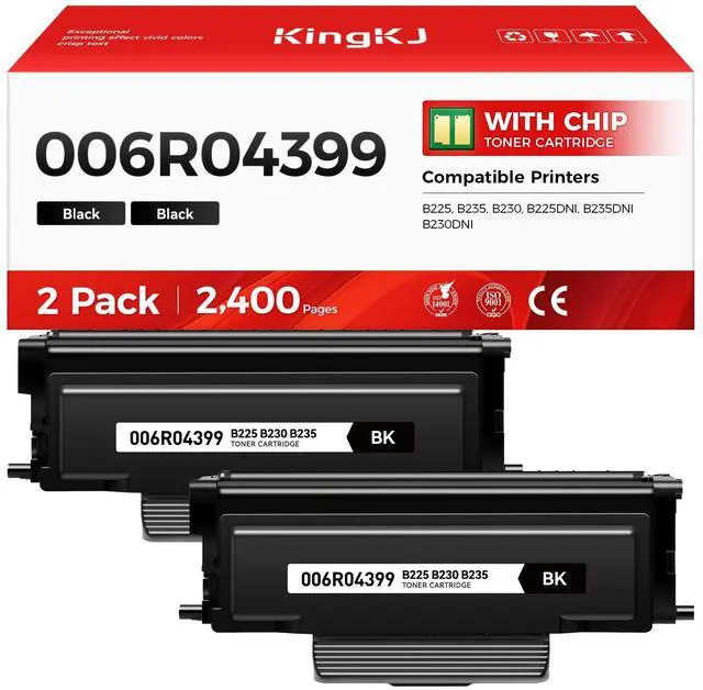 Main image of B230 B225 B235 Black Toner Cartridge 2-Pack with New chip Replacement for Xerox 006R04399 006r04400 High-Yield Toner Compatible with Xerox B225 B235 B230 B225DNI B235DNI B230DNI Printer Ink All-in-One