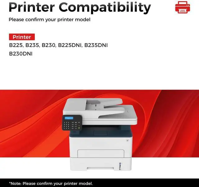 Alt view image 2 of 6 - B230 B225 B235 Black Toner Cartridge 2-Pack with New chip Replacement for Xerox 006R04399 006r04400 High-Yield Toner Compatible with Xerox B225 B235 B230 B225DNI B235DNI B230DNI Printer Ink All-in-One