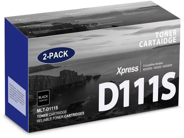 Main image of MLT-D111S 111S Toner Cartridge High Yield Replacement for Samsung MLT-D111S MLTD111S D111S to use with Xpress M2020W Toner Cartridge, M2020W M2070FW M2070W M2020 M2024W Printer Toner (2 Black)