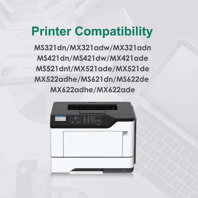 Alt view image 2 of 7 - Remanufactured 56F1000 High Yield Black Toner Cartridge Compatible with Lexmark 56F1000 56F1H00 56F1X00 56F1U00 for MS321 MS421 MS521 MS621 MS622 MX321 MX421 MX521 MX522 MX622 Printers (6000 Pages)
