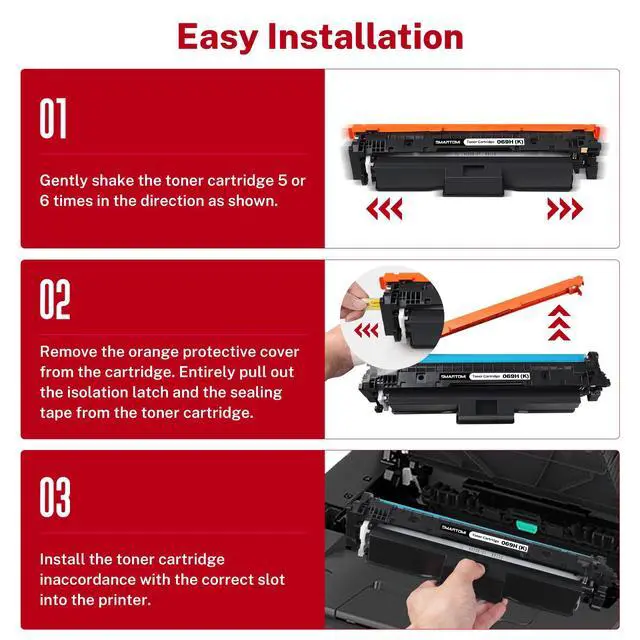 Alt view image 6 of 7 - 069H Toner Cartridges 4 Pack Set Replacements for Canon 069H With Chip | 069 High Capacity Compatible for Canon Color imageClass LBP674C MF750C Series MF753Cdw MF751Cdw LBP674Cdw Printer