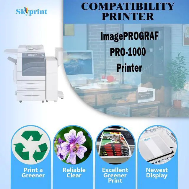 Alt view image 2 of 5 - PRO1000 PFI1000 Ink Cartridge Compatible with Canon PFI-1000 Ink Tank for use in imagePROGRAF PRO-1000 Printer 12 Color Pack PRO-1000 Ink (MBK/PBK/C/M/Y/R/GY/B/PGY/PC/PM/CO)