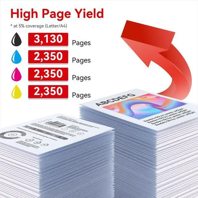 Alt view image 5 of 7 - 067H Toner Cartridge Set High Yield for MF656Cdw MF654Cdw MF650C | With Chip, Replacement for Canon 067, Compatible with Color imageCLASS MF653Cdw LBP630C LBP632Cdw LBP633Cdw Printer, 4 Pack