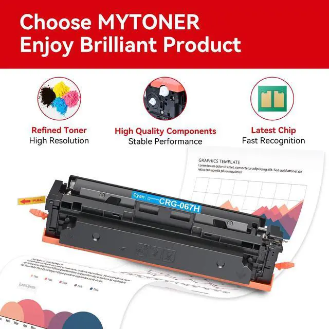 Alt view image 2 of 7 - 067H Toner Cartridge Set High Yield for MF656Cdw MF654Cdw MF650C | With Chip, Replacement for Canon 067, Compatible with Color imageCLASS MF653Cdw LBP630C LBP632Cdw LBP633Cdw Printer, 4 Pack