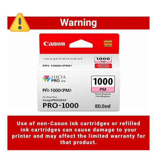 Alt view image 3 of 5 - PFI-1000 Genuine Photo Magenta Ink Tank, Compatible with ImagePROGRAF PRO-1000 Printers