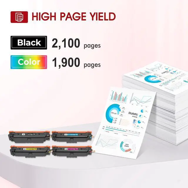 Alt view image 3 of 6 - 069 Toner Cartridge Set 069H MF753Cdw MF751Cdw LBP674C MF750C Series | Compatible for Canon Color imageCLASS MF 753Cdw MF752Cdw LBP674Cdw LBP674Cx LBP673Cdw MF756Cx Printer (B/C/Y/M, 4 Pack)