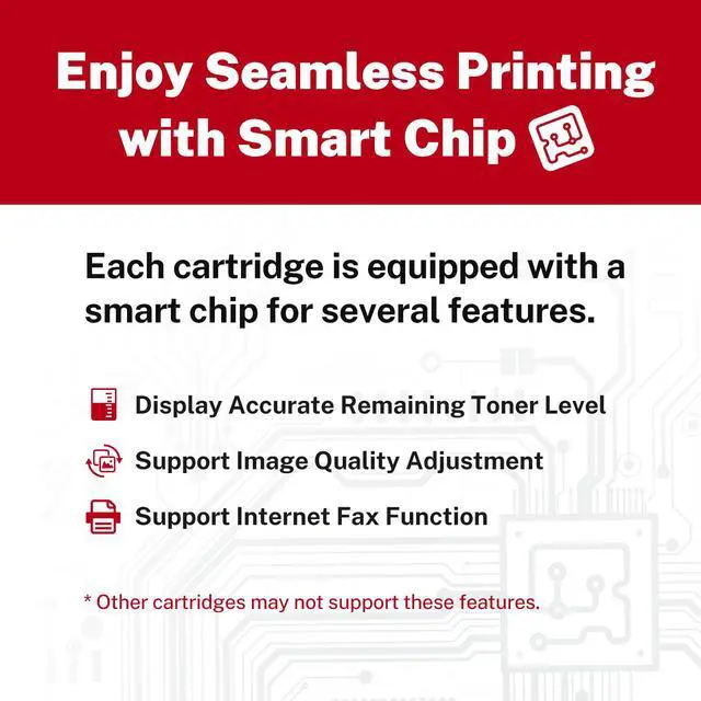 Alt view image 2 of 7 - 069H Toner Cartridges 4 Pack Set Replacements for Canon 069H With Chip | 069 High Capacity Compatible for Canon Color imageClass LBP674C MF750C Series MF753Cdw MF751Cdw LBP674Cdw Printer