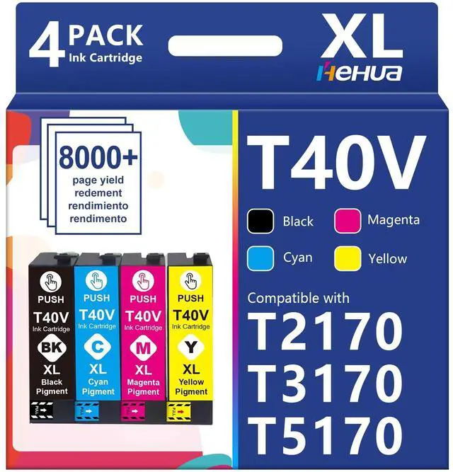 Main image of Pigment T40V Ink Cartridges T40W Compatible for SureColor T3170 Ink | T40W Ink Cartridge T40V120 T40V220 T40V320 T40V420 for SureColor T2170 Ink T3170 T5170 T3170M SC-T3170 T5170M SC-T5170Printer