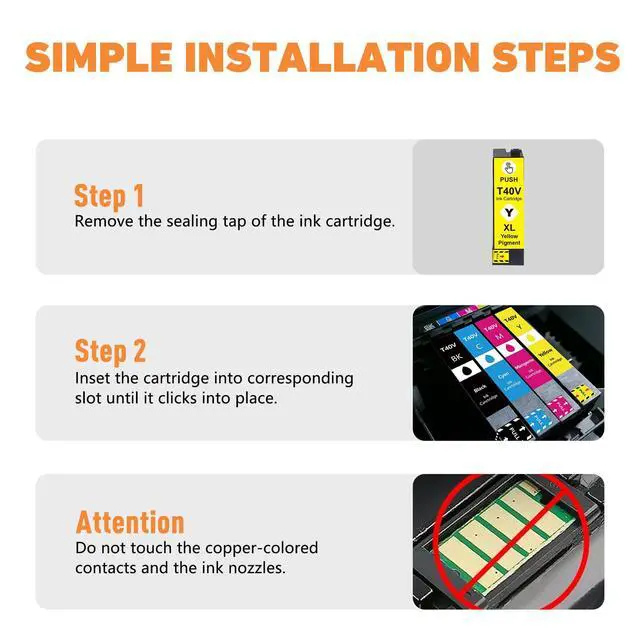 Alt view image 4 of 7 - Pigment T40V Ink Cartridges T40W Compatible for SureColor T3170 Ink | T40W Ink Cartridge T40V120 T40V220 T40V320 T40V420 for SureColor T2170 Ink T3170 T5170 T3170M SC-T3170 T5170M SC-T5170Printer