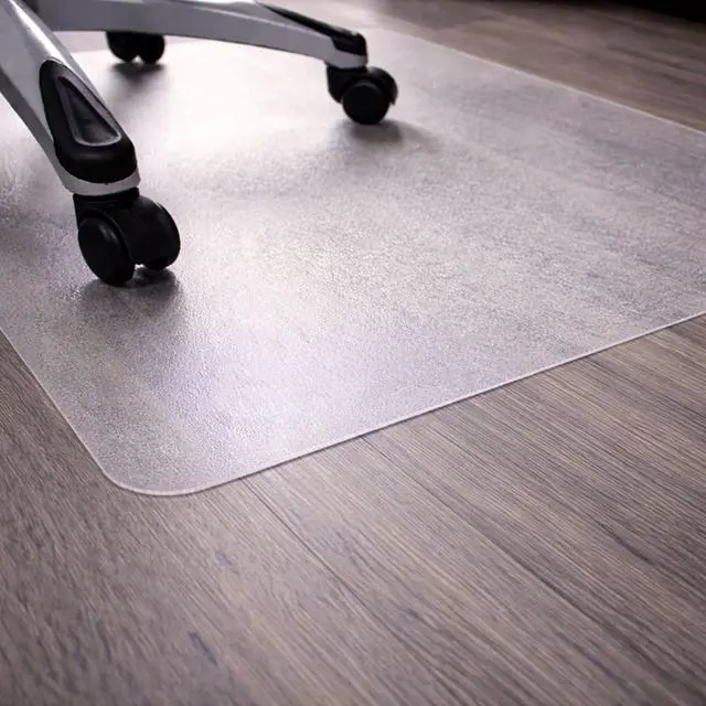 Alt view image 4 of 7 - Heavy Duty Polycarbonate Office Chair Mat for Hardwood Floors 48" x 51" | Transparent Hard Floor Protector, Rectangular | Multiple Sizes