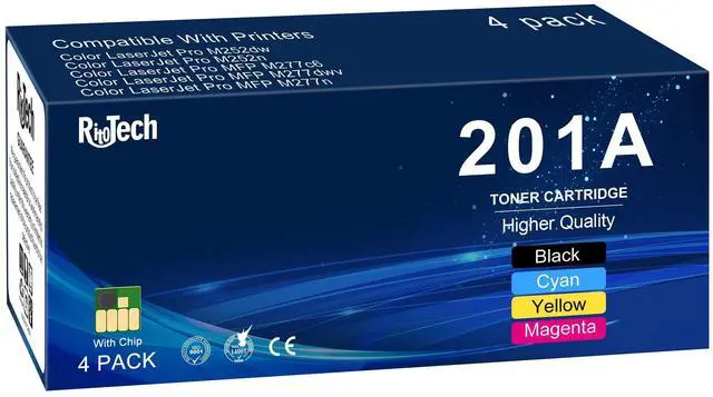 Main image of 201A Toner Cartridge for HP Color LaserJet Pro MFP M277dw M252dw M277c6 | Compatible for HP 201X CF400A CF400X For Color LaserJet Pro M255dw M283fdn M282nw M255nw M283 M255 M282 Printer 4 Pack