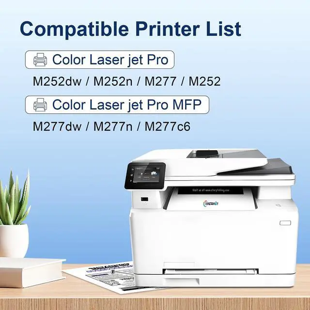Alt view image 2 of 6 - 201A Toner Cartridge 4 Pack CF400A for HP M277dw M252dw Toner | Compatible for HP 201A CF400A for Color LaserJet Pro MFP M277dw M252dw M277c6 M277n M252n Printer (Black Cyan Magenta Yellow)