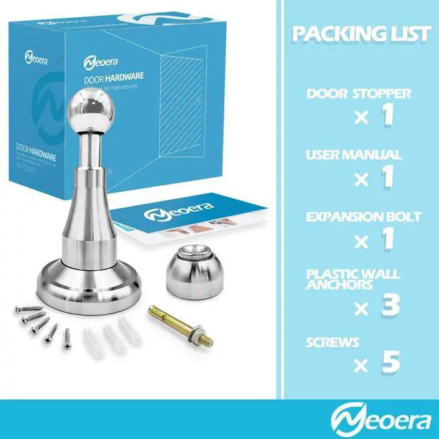 Alt view image 6 of 7 - Magnetic Door Stopper, Updated Hydraulic Shock Absorbent Technology, Soft-Catch Magnetic Hold, Premium 304 Stainless Steel, Anti-Rust, Heavy Duty for Various Door Types, Wall Mount 4Pack
