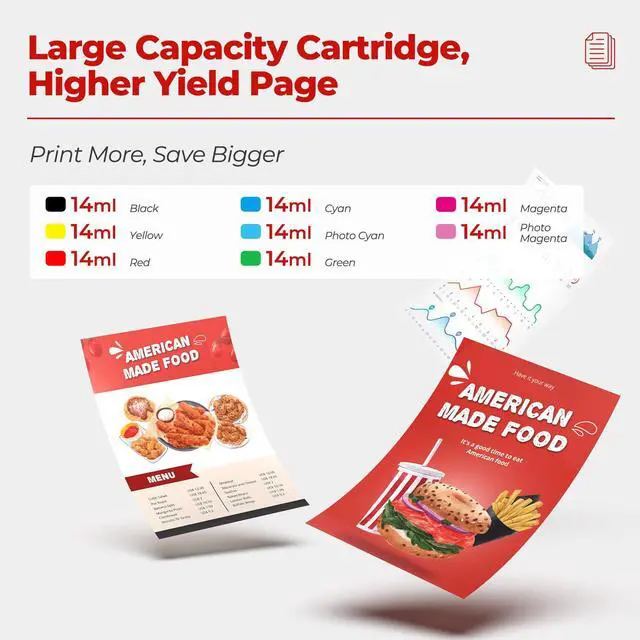Alt view image 3 of 7 - CLI-8 Ink Cartridges PIXMA Pro9000 PIXMA Pro9000 Mark II Compatible with Canon CLI8 Ink Cartridges Combo Pack Compatible for CLI8 PIXMA Pro9000 PIXMA Pro9000 Mark II Pro9000 Pro 9000 Printers (8-Pack)