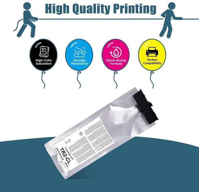 Alt view image 2 of 7 - Compatible TR2 Cleaning Liquid Pouch Replacement for Roland TrueVIS TR2 Printers SG-300 SG-540 SG2-300 SG2-540 SG2-640 SG3-300 SG3-540 VG-540 VG-640 VG2-540/640 VG3-540 VG3-640 (TR2-CL 500mL)
