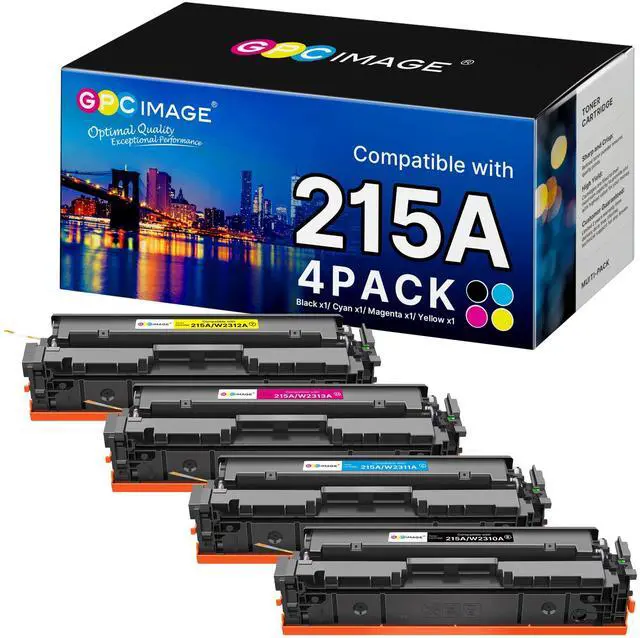 Main image of 215A Toner Cartridges (with Chip) - Replacement for HP 215A Toner Cartridges 4 Pack for HP 215A work for HP Color Laseret Pro MFP M182nw M183fw M183fdw M155dw M155nw Series Printer4 Pack, 215a toner