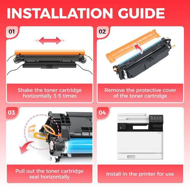 Alt view image 4 of 6 - 069H 069 Toner Cartridge Set 4-Pack MF753Cdw High Capacity Replacement for Canon 069H 069 Toner Compatible with Canon Color imageCLASS MF753Cdw MF751Cdw LBP674Cdw Printer Ink Black Cyan Magenta Yellow