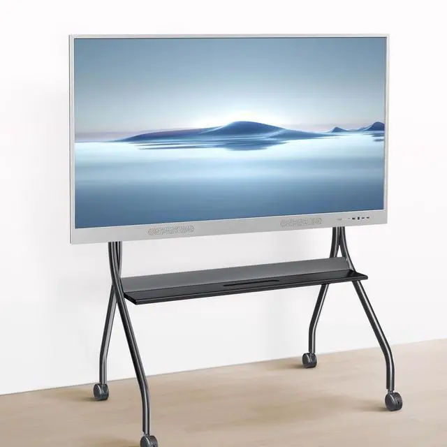 Alt view image 3 of 5 - Smart Board Stand with Wheels, Fits 55-86 Inch | Height adjustable, 4 lockable casters, solid steel construction, for office, classroom, conference room