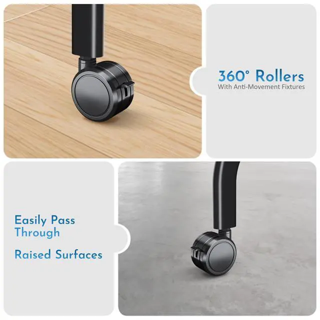 Alt view image 5 of 5 - Smart Board Stand with Wheels, Fits 55-86 Inch | Height adjustable, 4 lockable casters, solid steel construction, for office, classroom, conference room