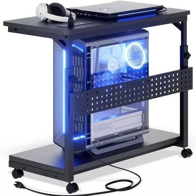 Main image of Computer Tower Stand with Outlets, PC Stand for Floor