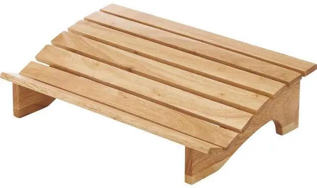 Main image of PaletteLife Wooden Footrest, D11.42 xW17.72 xH4.93 (29x45x12.5cm), 1x1.5 ft, Medium, Natural Ashwood, Ergonomic Design