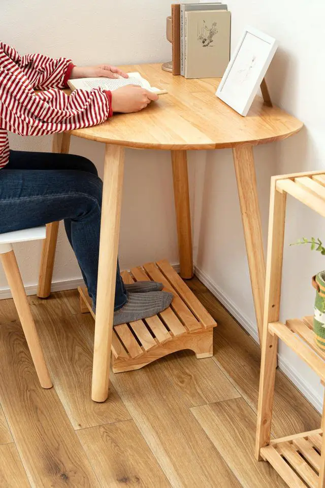 Alt view image 5 of 7 - PaletteLife Wooden Footrest, D11.42 xW17.72 xH4.93 (29x45x12.5cm), 1x1.5 ft, Medium, Natural Ashwood, Ergonomic Design