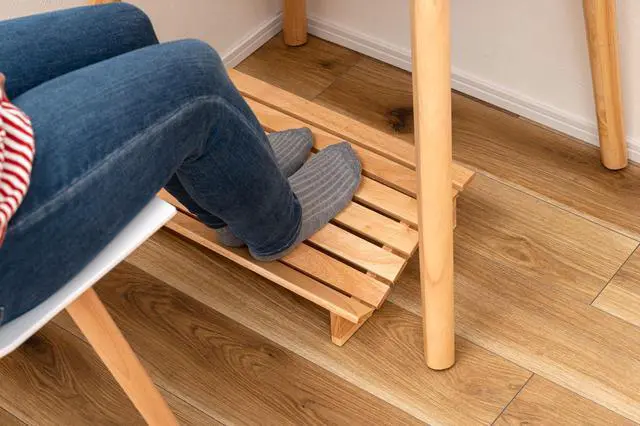 Alt view image 2 of 7 - PaletteLife Wooden Footrest, D11.42 xW17.72 xH4.93 (29x45x12.5cm), 1x1.5 ft, Medium, Natural Ashwood, Ergonomic Design