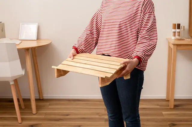 Alt view image 6 of 7 - PaletteLife Wooden Footrest, D11.42 xW17.72 xH4.93 (29x45x12.5cm), 1x1.5 ft, Medium, Natural Ashwood, Ergonomic Design