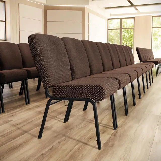 Alt view image 2 of 7 - Advantage Signature Elite Java Church Chair - 20 in. Wide