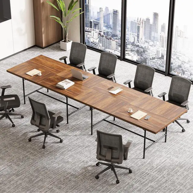 Alt view image 6 of 7 - 6FT Conference Table, Rectangle 70.8" W x 35.4" D Meeting Table, Seminar Table for Office Conference Room